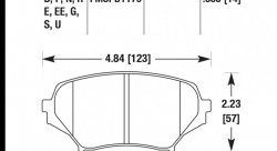 Колодки тормозные HB522S.565 HAWK HT-10 Mazda Miata MX-5 14 mm