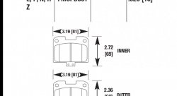 Колодки тормозные HB201E.620 HAWK Blue 9012; Dodge/Mitsubishi 16mm