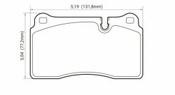 Колодки тормозные DC1129M15 DC brakes Race Track, перед MMC LANCER EVO V-X; SUBARU WRX STI