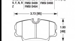 Колодки тормозные HB195E.640 HAWK Blue 9012 BMW E30 16 mm