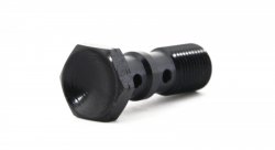 Болт (штуцер) двойной для banjo M10x1 L=30 mm алюминий ЧЕРНЫЙ, Goodridge 993-03-31DBK