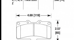 Колодки тормозные HB120R.560 HAWK Street Race