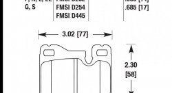 Колодки тормозные HB198G.685 HAWK DTC-60 Porsche 18 mm