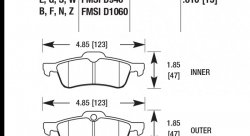 Колодки тормозные HB445F.610 HAWK HPS задние MINI COOPER I