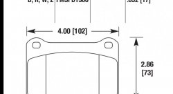 Колодки тормозные HB722W.652 HAWK DTC-30; 2008-2014 Lexus IS F (Rear) 17mm