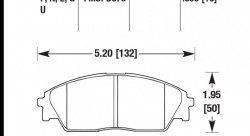 Колодки тормозные HB113U.590 HAWK DTC-70; Honda 15mm