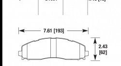 Колодки тормозные HB715P.713 HAWK SuperDuty; 18mm
