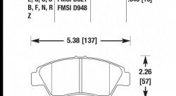 Колодки тормозные HB418G.646 HAWK DTC-60 Acura RSX/Honda 17 mm