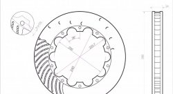 Ротор тормозн. диска 380*34mm, DC Brakes DC38034-10H70AL, H крепеж,Nissan GT-R 2007-2011 перед, лев.