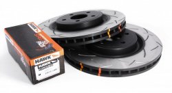 КОМПЛЕКТ ПЕРЕД.:Торм. диски DBA 42632S T3+колодки HAWK HPS 5.0 HB649B JEEP GRAND CHEROKEE SRT8 09->