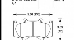 Колодки тормозные HB490B.665 HAWK Street 5.0 передние LEXUS GX460 / GX470;  Prado 150/120; PAJERO 4