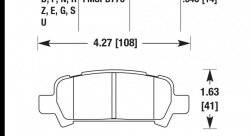 Колодки тормозные HB434U.543 HAWK DTC-70 Subaru (Rear)   14 mm
