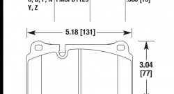 Колодки тормозные HB632U.586 HAWK DTC-70 передние AUDI TT RS (8J);  EVO; WRX STI