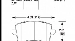 Колодки тормозные HB642Z.658 HAWK Perf. Ceramic  Audi A5, A4 (1LA), Q5