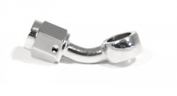 Адаптер banjo d10 mm, 45° - М 3/8x24 прямой конус, вращающийся,  хром, Goodridge MCHD-005