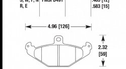 Колодки тормозные HB278R.465 HAWK Street Race; 12mm