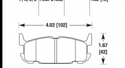 Колодки тормозные HB468S.492 HAWK HT-10 Mazda Miata 13 mm