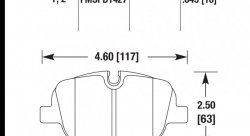Колодки тормозные HB686Z.645 HAWK Perf. Ceramic задние Range Rover Supercharged/Sport 2010-2013