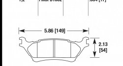 Колодки тормозные HB772Z.654 HAWK PC; 17mm