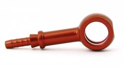 Фитинг banjo d10 mm, длинный D-03 алюминий КРАСНЫЙ, под опрессовку S5092-03DRD, Goodridge
