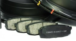 КОМПЛЕКТ ЗАДНИЙ:Тормозные диски DBA 42723S T3+колодки DC brakes sHD Toyota  LC 200, Lexus LX570,450D