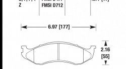 Колодки тормозные HB210F.677 HAWK HPS передние JEEP / KIA