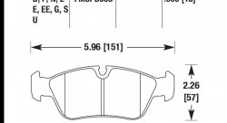 Колодки тормозные HB136Z.690 HAWK PC передние BMW 3 (E36) / Z3