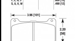 Колодки тормозные HB542J.600 HAWK DR-97; Wilwood 7816 15mm