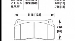 Колодки тормозные HB193V.670 HAWK HT-14 Brembo 17 mm