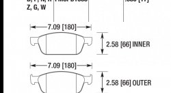 Колодки тормозные HB712W.680 HAWK DTC-30; Focus ST 17mm