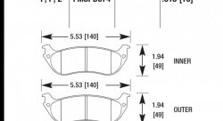 Колодки тормозные HB341Z.618 HAWK PC; 16mm