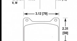 Колодки тормозные HB611G.490 HAWK DTC-60; Wilwood 7912 13mm