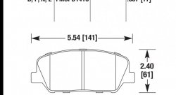 Колодки тормозные HB661F.667 HAWK HPS KIA Ceed GT; HYUNDAI VELOSTER, i30