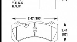 Колодки тормозные HB581E.660 HAWK Blue 9012 Brembo 17 mm