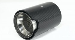 Насадка на глушитель, дизайн M Performance, карбон, D посадочный 68 мм / D наруж 90 мм крепеж хомут