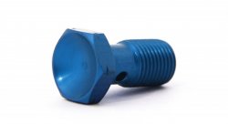 Болт (штуцер) для banjo M10x1 L=20mm алюминий СИНИЙ, Goodridge 992-03-31DBU