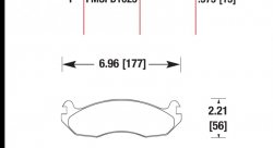 Колодки тормозные HB264P.575 HAWK SuperDuty; 15mm
