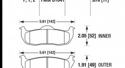 Колодки тормозные HB555Y.678 HAWK LTS задние INFINITI QX56 / JEEP
