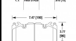 Колодки тормозные HB685Y.610 HAWK LTS, AMG 6.3 / RANGE ROVER BREMBO