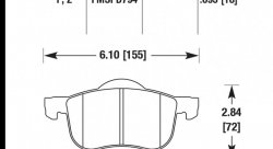 Колодки тормозные HB491Z.693 HAWK PC передние Volvo