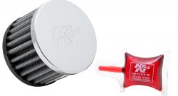 Фильтр нулевого сопротивления универсальный K&N RC-0880   Chrome Filter