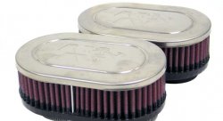 Фильтр нулевого сопротивления универсальный K&N RC-2372   Chrome Filter