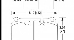 Колодки тормозные HB683Y.651 HAWK LTS Range Rover Sport/Supercharged Brembo 2005-2013