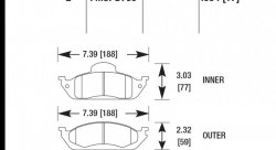 Колодки тормозные HB505Z.654 HAWK PC передние MERCEDES ML W163