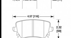 Колодки тормозные HB553F.652 HAWK HPS AUDI A6 4F, A4 8E, VW,