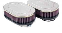 Фильтр нулевого сопротивления универсальный K&N RC-2382   Chrome Filter