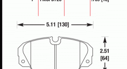 Колодки тормозные HB423F.709 HAWK HPS; 18mm