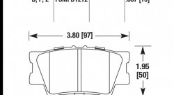 Колодки тормозные HB648Z.607 HAWK PC задние TOYOTA CAMRY 2007-2018 / RAV 4 2005->