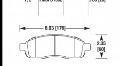 Колодки тормозные HB644Y.785 HAWK LTS Ford, F-150, 2008-2009