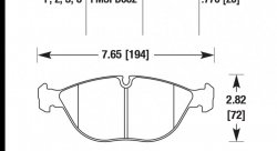 Колодки тормозные HB497U.776 HAWK DTC-70 BMW 20 mm